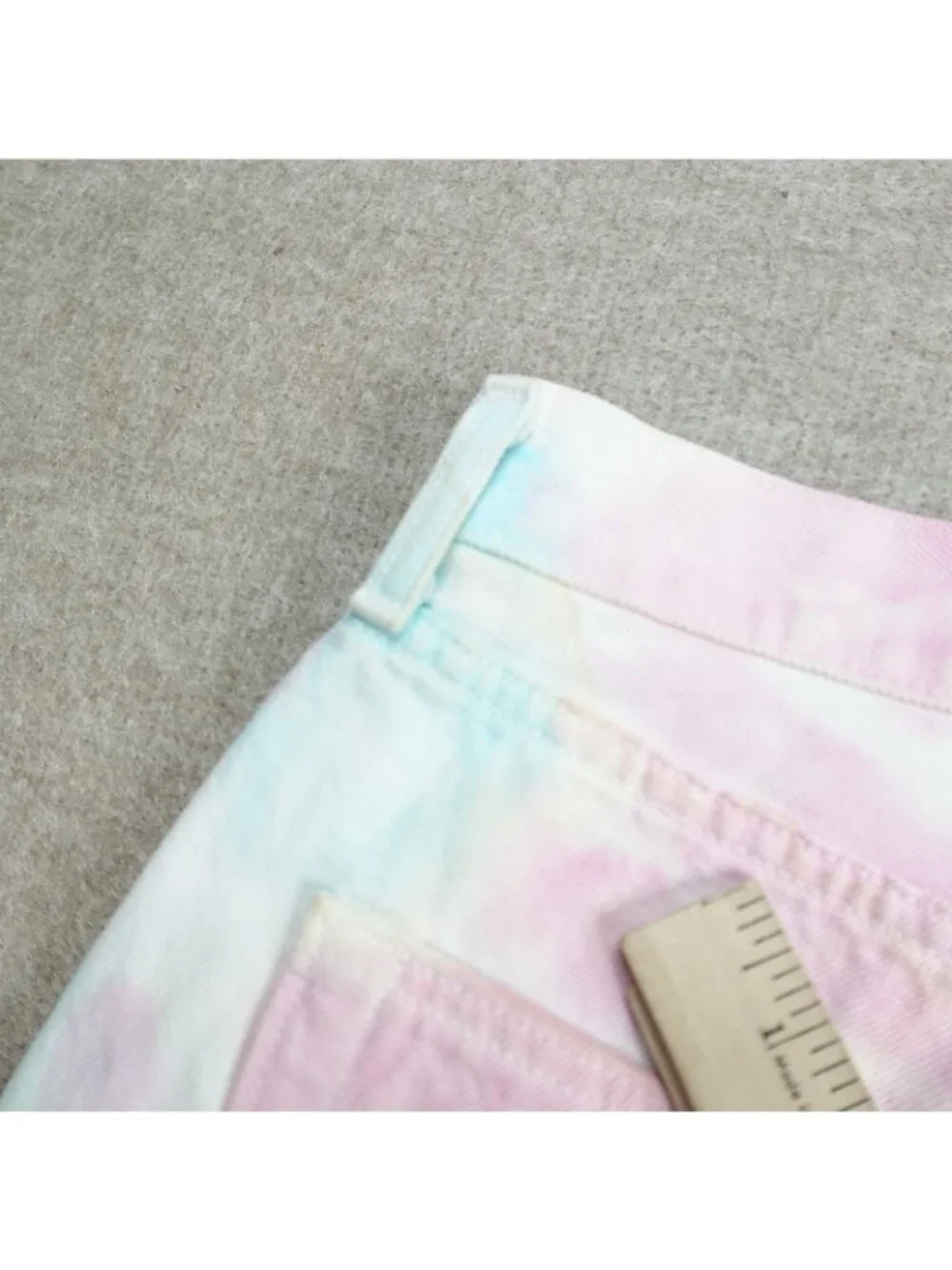 Levi's Shorts Mens 38 White Blue Denim 501 '93 Tie Dye Pride Premium NEW READ